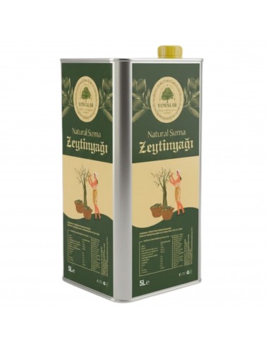Natural Sızma Zeytinyağı 5 LT - Soğuk Sıkım 0.5 Asit