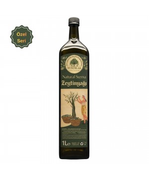 Natural Sızma Zeytinyağı 1 LT Cam Şişe Özel Seri  - Soğuk Sıkım 