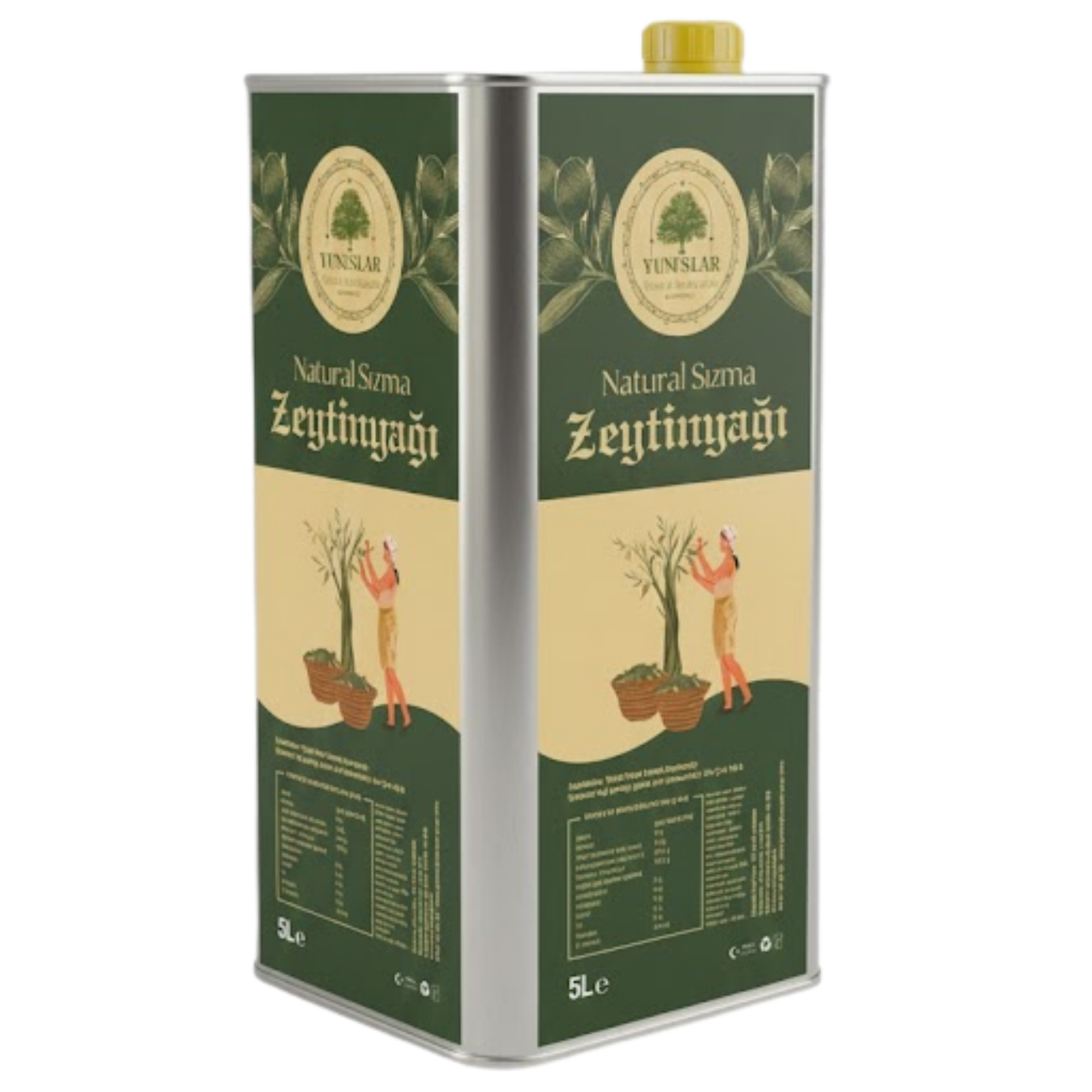 Natural Sızma Zeytinyağı 5 LT - Soğuk Sıkım 0.5 Asit