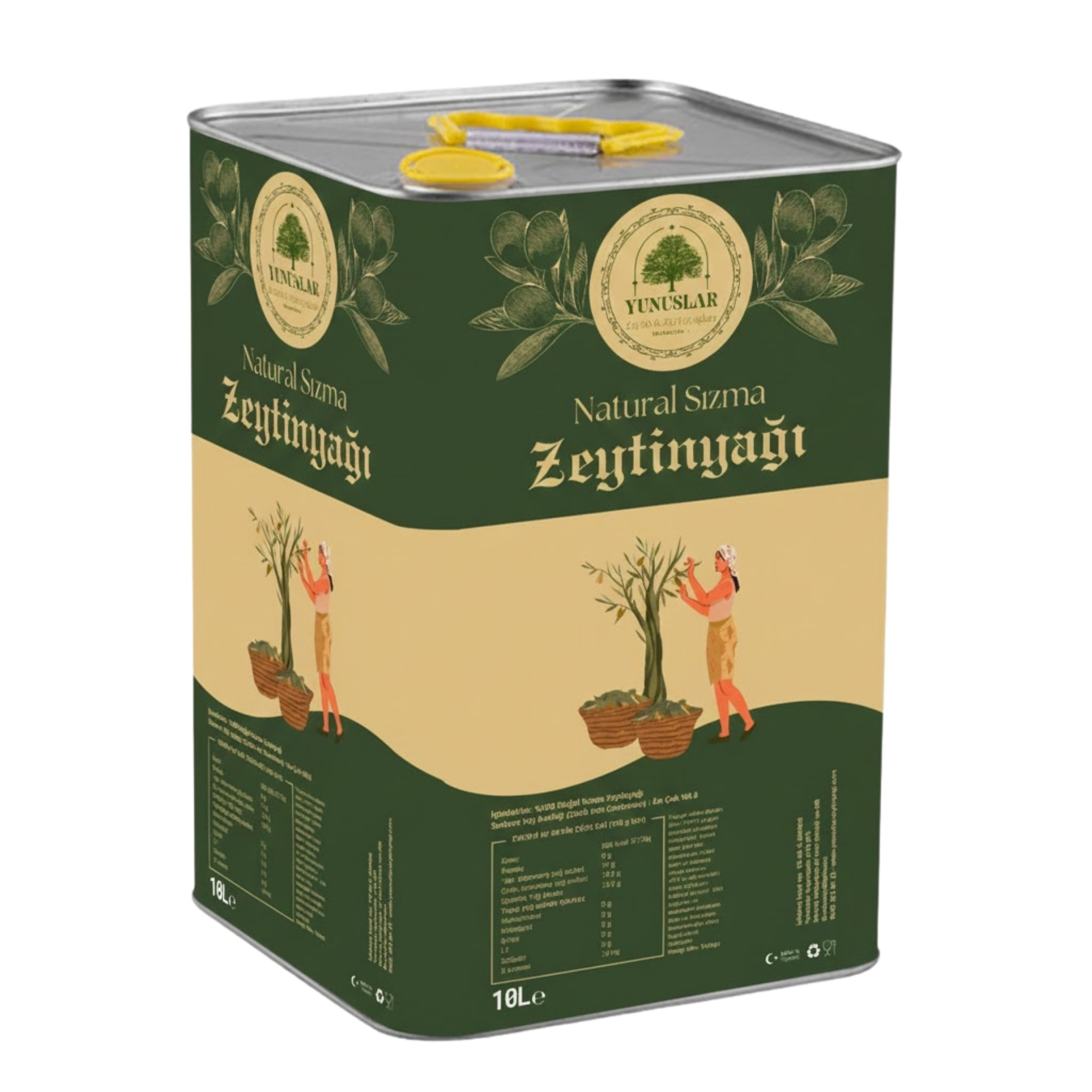 Natural Sızma Zeytinyağı 10 LT - Soğuk Sıkım 0.5 Asit